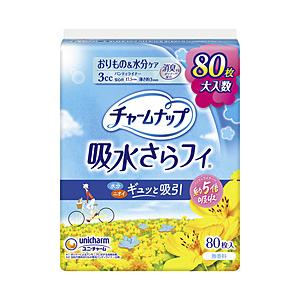 ユニチャーム 【チャームナップ】吸水さらフィ 無香料 パンティライナー 80枚 [振込不可] | 