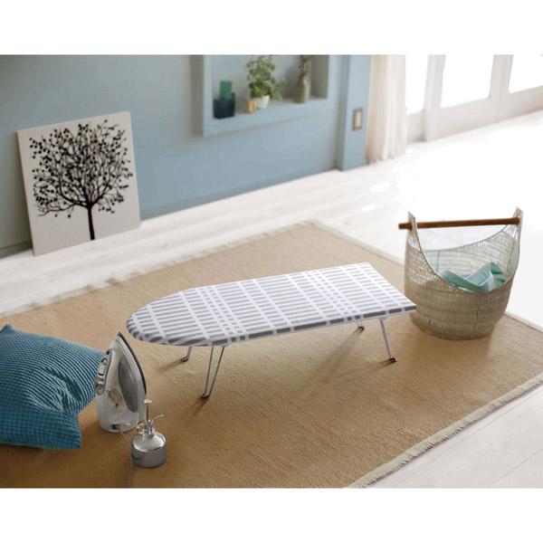 山崎実業 北欧風暮らしの定番舟型アイロン台（チェックグレー） 01223 チェックグレー | 山崎実業 | 08