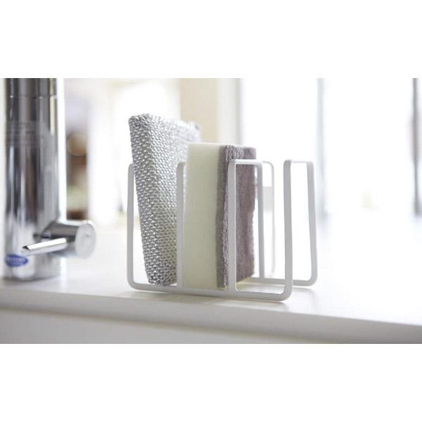 山崎実業 プレート　吸盤スポンジホルダー3連　ホワイト 02495 ホワイト | 山崎実業 | 03