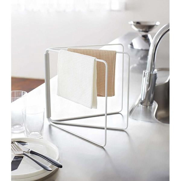 山崎実業 プレート　折り畳み布巾ハンガー　ホワイト 07979 ホワイト | 山崎実業 | 03