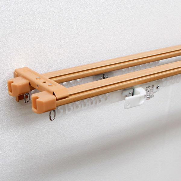 フルネス 伸縮カーテンレール クロスライド 2m用(110-200cm) ダブル ミディアムウッド I-1275-2MW 【852】 |  | 01