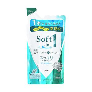 LION 【ソフトインワン】 シャンプー スッキリデオドラントタイプ つめかえ用 （370ml） | LION
