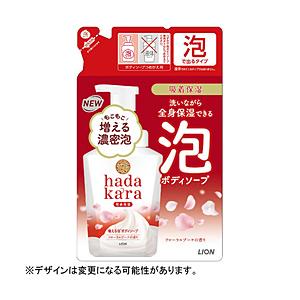 LION hadakara(ハダカラ)ボディソープ 泡タイプ フローラルソープ替440ml | LION