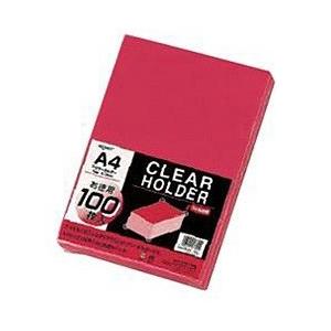 リヒトラブ クリヤーホルダー（A4判・100枚／ピンク） G6100-18 | LIHIT LAB.