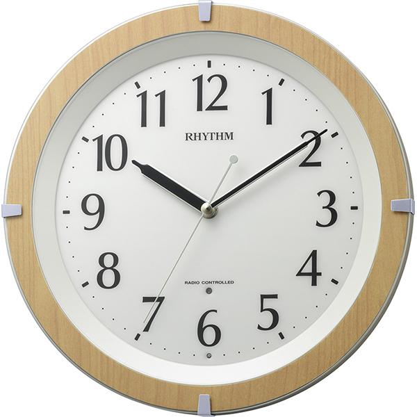 リズム時計 掛け時計 【リバライト561】 白パール色 8MY561SR03 ［電波自動受信機能有］ [振込不可] | ブランド登録なし | 01