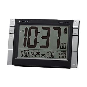 リズム時計 目覚まし時計 【フィットウェーブD223】 黒 8RZ223SR02 ［デジタル /電波自動受信機能有］ | ブランド登録なし