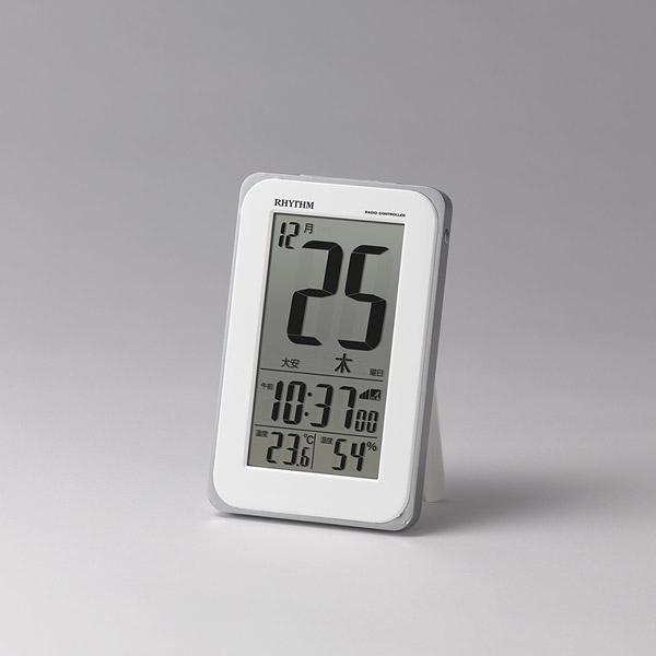 リズム時計 目覚まし時計 【フィットウェーブカレンダーD139】 白 8RZ139SR03 ［デジタル /電波自動受信機能有］ |  | 02