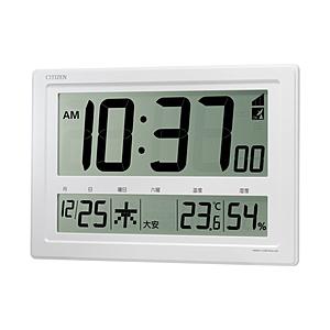 シチズン 大画面電波デジタル時計  白 8RZ239-003 ［電波自動受信機能有］ | CITIZEN