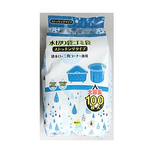 日本技研工業 排水溝・三角コーナー兼用 100枚 水切り袋ゴミ袋ストッキングタイプ  RI-SK10 | 