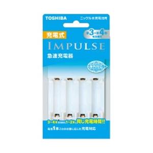 TOSHIBA(東芝) ≪国内・海外兼用≫「充電式IMPULSE」単3形・単4形兼用急速充電器　TNHC-34SMC | TOSHIBA