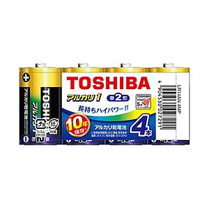 TOSHIBA(東芝) 【単二形】4本　アルカリ乾電池「アルカリ1」　LR14AN 4MP | TOSHIBA