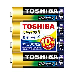 TOSHIBA(東芝) 【単三形】4本 アルカリ乾電池「アルカリ1」　LR6AN 4KP | TOSHIBA