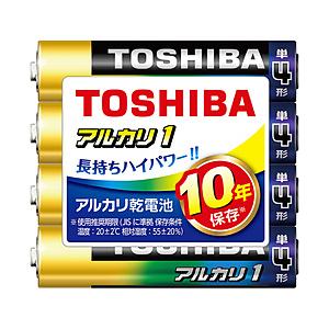 TOSHIBA(東芝) 【単四形】4本　アルカリ乾電池「アルカリ1」　LR03AN 4KP | TOSHIBA