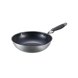 竹原製罐 深型フライパン 炒め鍋 28cm IH ガス火対応 焦げ付きにくい ふっ素加工   PJ528 | 