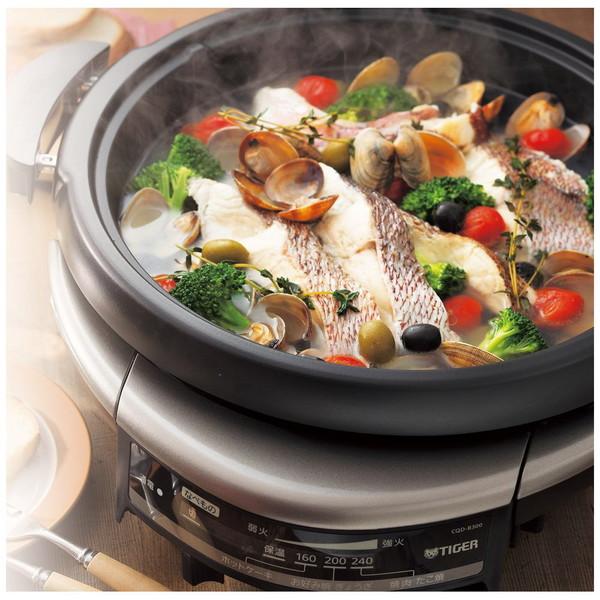 TIGER(タイガー) グリル鍋 メタリックブラウン CQD-B301TH [プレート3枚] | タイガー | 01