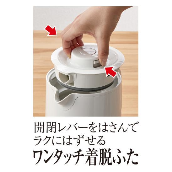 TIGER(タイガー) 蒸気レス電気ケトル  マットホワイト PCK-A081WM ［0.8L］ | タイガー | 04