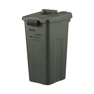 天馬 【ゴミ箱】 Boite e_LABO タッチオープンペール45L ※フタ付き（約 W32×D40×H65cm） 天馬（TENMA） カーキ ELB-TOP45KH | 