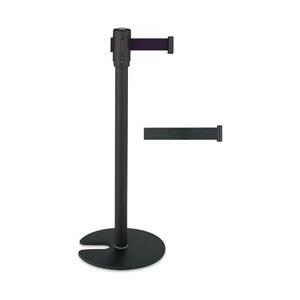 テラモト ベルトパーテーションスタンドD (スチール)黒 ＜ZPC7403＞ | テラモト