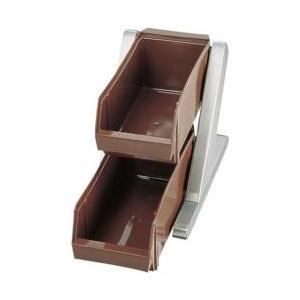 遠藤商事 SA18-8デラックス オーガナイザー 2段1列（2ヶ入） ブラウン ＜EOC013＞ | 遠藤商事