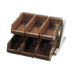 遠藤商事 SA18-8デラックス オーガナイザー 2段3列（6ヶ入） ブラウン ＜EOC033＞ | 遠藤商事