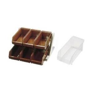 遠藤商事 SA18-8デラックス オーガナイザー 2段3列（6ヶ入） ホワイト ＜EOC035＞ | 遠藤商事