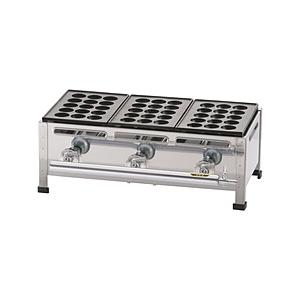 荒木金属製作所 関西式たこ焼器（15穴） 3枚掛 12・13A ＜GTK225＞ | 