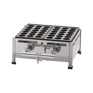 荒木金属製作所 関西式たこ焼器（18穴） 2枚掛 13A ＜GTK7805＞ | 