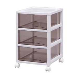 アイリスオーヤマ ＩＲＩＳ スーパークリアチェスト ホワイト／クリアブラウン ３段タイプ ＳＣＥ−０３０−ＢＲ | IRIS OHYAMA