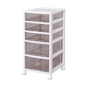 アイリスオーヤマ IRIS スーパークリアチェスト ホワイト／クリアブラウン 浅3段深2段タイプ SCE−320−BR | IRIS OHYAMA