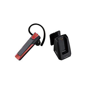 セイワ 車内用品　Bluetoothワイヤレスイヤホンマイクver5.1　カラー：レッド　ノイズキャンセリング　防水・IPX5  黒×赤メタル BTE171 | SEIWA