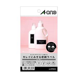エーワン キレイにみせる収納ラベル水に強い透明フィルム3面 27803 【852】 | エーワン