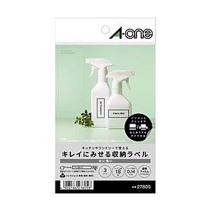 エーワン キレイにみせる収納ラベル水に強い透明フィルム6面 27805 【864】 | エーワン