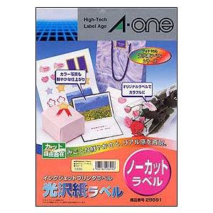 エーワン 28691 （インクジェットプリンタラベル/光沢紙ラベル/A4判 ノーカット/10シート入り） | エーワン | 01