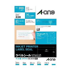 エーワン 28911 （紙ラベル A4判 10面Canonキヤノワードシリーズタイプ） | エーワン