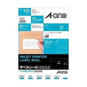 エーワン 28923　インクジェットプリンタラベル・A4判 21面 | エーワン