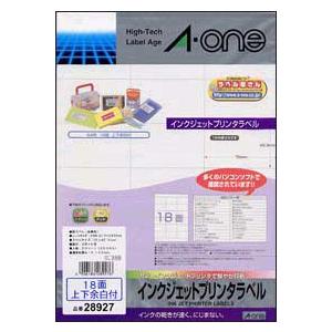 エーワン 28927　インクジェットプリンタラベル・A4判 18面上下余白付 | エーワン | 01