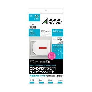 エーワン 51158(CD/DVDインデックスカードフォト光沢10シート) 【852】 | エーワン