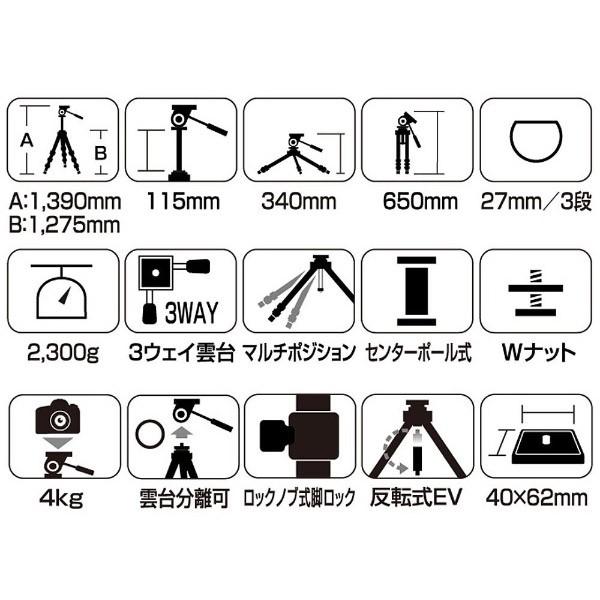 SLIK 三脚3段 エイブル 300 FX | SLIK | 04