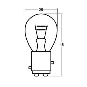スタンレー電気 12V23/8W ダブル球 10個入   A4879 | 