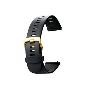 バンビ スマートウォッチバンド 時計バンド クイックレバー クイックリリース  かん幅22mm 美錠幅22mm 【ゴールド美錠】  ブラック BGLG001AU | ブランド登録なし