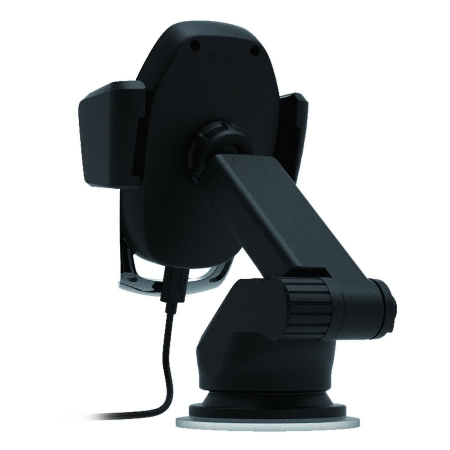 カシムラ QI自動開閉ホルダー ＜手帳型ケース対応/キャパシタ搭載/吸盤取付＞  ブラック KW-19 ［10W］ [振込不可] | Kashimura | 03