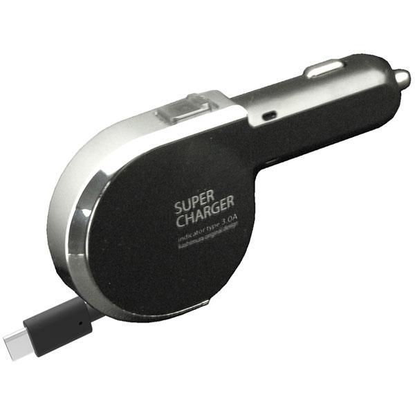 カシムラ DC充電器リールインジケーター付タイプC DC-012 | Kashimura | 01