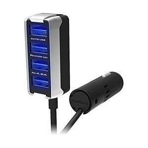 カシムラ DC-4.8A-リバーシブルUSB 4ポート 自動判定セパレート  ブラック DC-018 ［4ポート］ | Kashimura