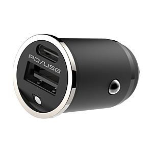 カシムラ DC-PD20W USB 2ポート 自動判定 コンパクト　アンビエントLED  ブラック DC-057 ［2ポート /USB Power Delivery対応］ | Kashimura