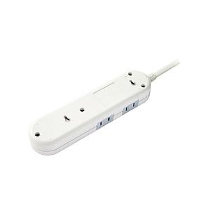 カシムラ USBポートが付いたスイッチ付き電源タップ AC010 | Kashimura