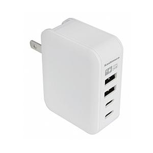 カシムラ AC充電器　USB-A×2ポート　Type-C×2ポート  ホワイト AC-037 ［4ポート］ | Kashimura