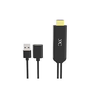 カシムラ USB-Aメス ⇔ HDMI＋USB-Aオス(給電用)ケーブル［映像/1m］iPhone/iPad用 iPhone/iPad用 ブラック KD-207 ［1m］ | Kashimura