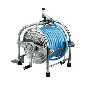 ハタヤリミテッド ステンレス（SUS304）ホールリール 40m耐圧ホース レバーノズル付 | 