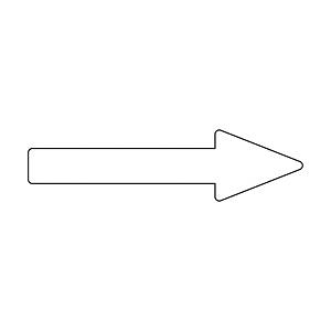 日本緑十字 緑十字　配管方向表示ステッカー　→白矢印　40×150mm　10枚組　エンビ 193686 | 