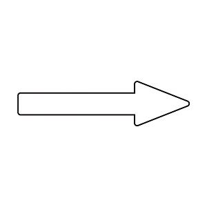 日本緑十字 緑十字　配管方向表示ステッカー　→白矢印　20×70mm　10枚組　エンビ 193888 | 